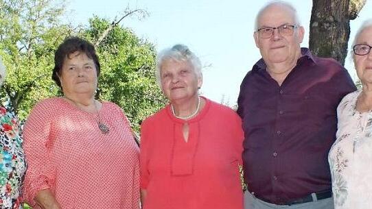 Georg Schockel mit Ehefrau und Schwestern (v. l.): Betty Scheidel, Lisa Thom&auml;, Anni und Georg Schockel sowie Katharina Schwandner Foto: Manfred Welker