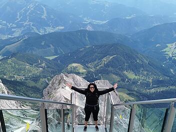 Stephanie Hirt hatte den Dachstein in ihrem &Ouml;sterreich-Urlaub fast f&uuml;r sich alleine. Foto: Stephanie Hirt