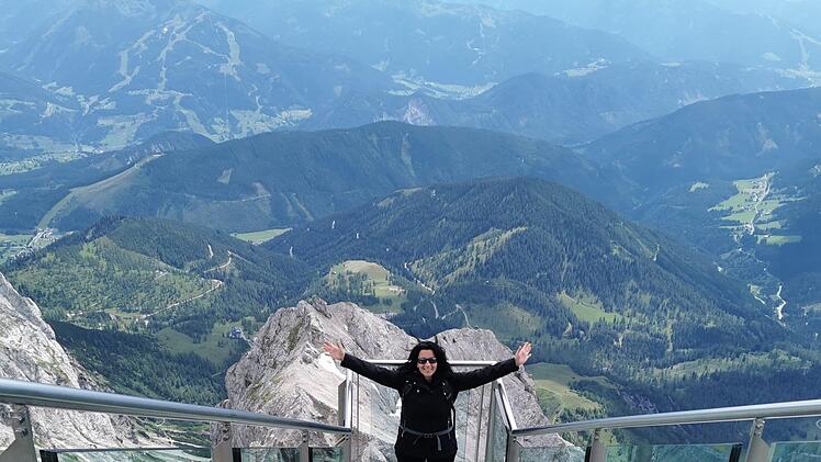 Stephanie Hirt hatte den Dachstein in ihrem &Ouml;sterreich-Urlaub fast f&uuml;r sich alleine. Foto: Stephanie Hirt