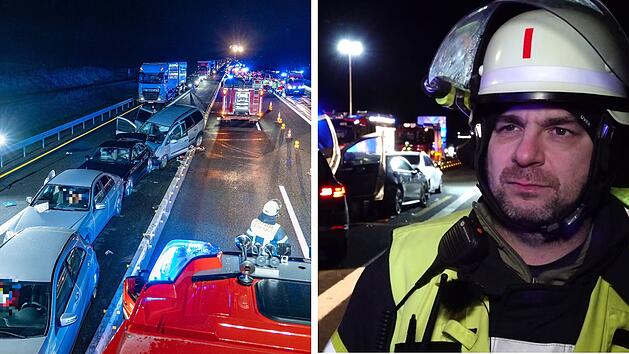 Massenunfall auf A3 im Kreis Bamberg: Feuerwehrmann muss 4,5 Kilometer laufen