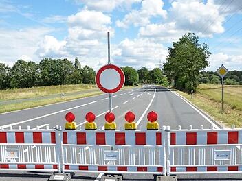 Die Bundesstraße 303 zwischen Ebersdorf und Sonnefeld ist zurzeit komplett für den Verkehr gesperrt, weil die Fahrbahn teilweise erneuert wird und gefährliche Bäume neben der Straße und dem Radweg gefällt werden müssen.