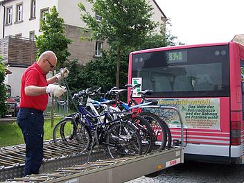 Die Fahrradmitnahme ist auch in dieser Saison weiterhin kostenlos.  Foto: Archiv/Frankenwaldtourismus