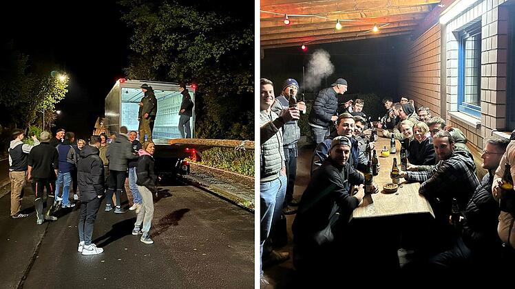 Reichenberg: Feuerwehr Geroldshausen will Maibaum klauen - Autofahrer verhindert Schlimmeres