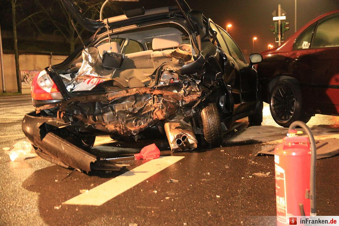 Frontalkollision am Münchner Ring in Bamberg