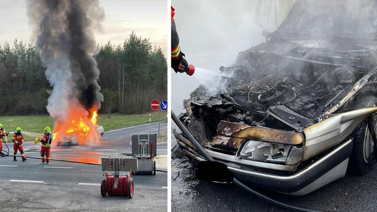 A73 bei Zapfendorf: Auto brennt aus - Ersthelfer verletzt
