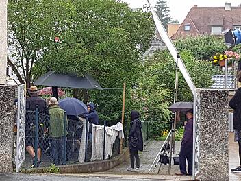 Gedreht wurde unter anderem auf einem Privatgrundstück in der Steigerwaldstraße in Gaustadt. Foto: Riegerpress