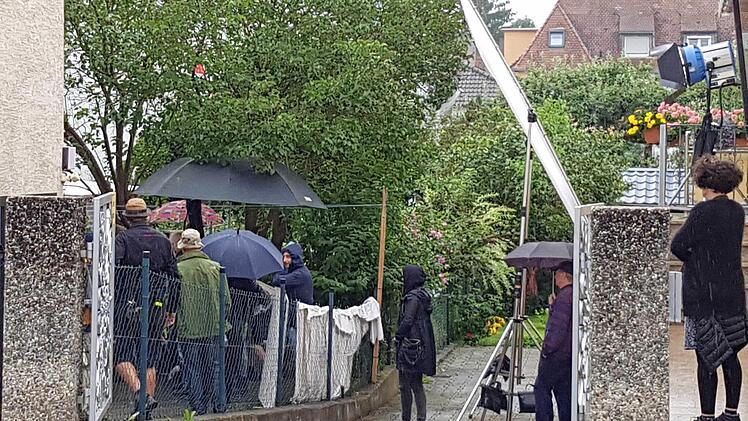 Gedreht wurde unter anderem auf einem Privatgrundstück in der Steigerwaldstraße in Gaustadt. Foto: Riegerpress