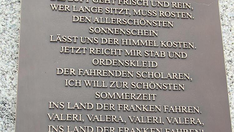 Kloster Banz und das Frankenlied werden das Denkmal zieren. Foto: Matthias Einwag