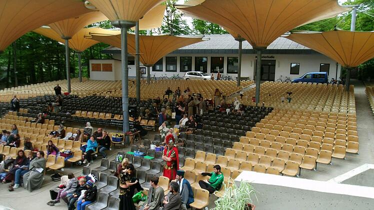 Proben für die Sömmersdorfer Passionsspiele.