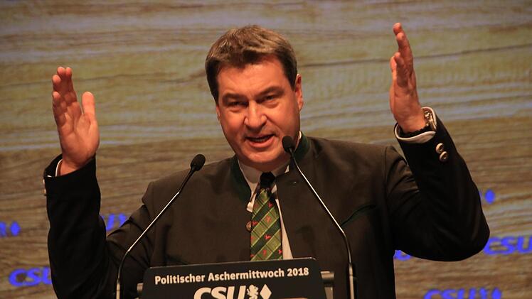 Beim Politischen Aschermittwoch 2018 in Passau.  Josef Hofbauer