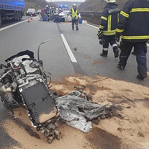 Unfall auf der A70