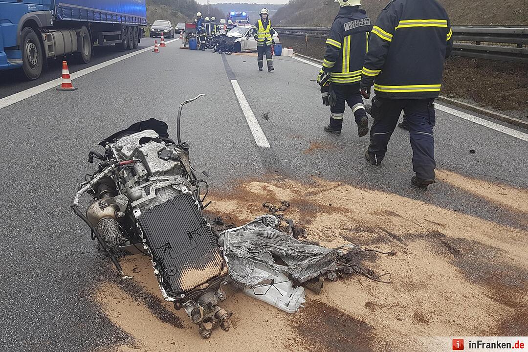Unfall auf der A70
