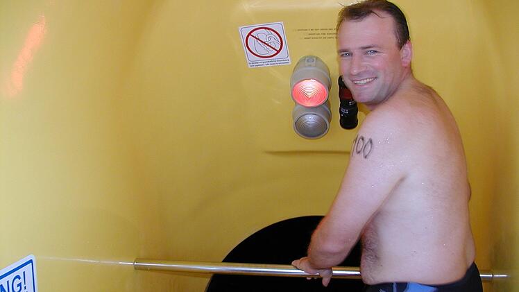 ... und Walter Nussel bei der ersten Herzogenauracher Rutschmeisterschaft 2003 im "Black Hole".