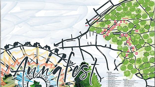 Welche Bierkeller gibt es auf dem Annafest? Und welches Bier? Obere und untere Keller - was ist damit gemeint? Hier gibt es die Übersicht. Grafik: Franziska Schäfer