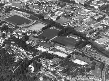 Blick auf Coburg aus der Luft im Oktober 1989Foto: CT-Archiv