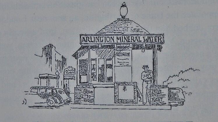 Historische Zeitungsausschnitte und Zeichnungen belegen, dass Arlington 1891 über Heilwasser verfügte, sogar einen Pavillon errichtete und der Brunnen das Herzstück der Stadt war. 1.000 Einwohner lebten dort zu dieser Zeit. Alle Nachweise sind im Heimatmuseum "Fielder-House" in Arlington zu sehen.