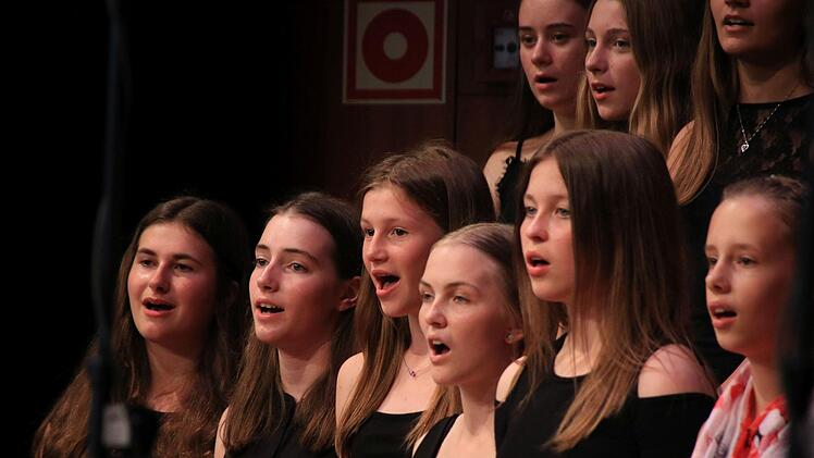 Sehr überzeugende Leistungen boten die Chöre und Instrumentalensembles des Gymnasiums Albertinum bei der sommerlichen Serenade vor zahlreichen Zuhörern im Coburger Kongresshaus Rosengarten.Foto: Jochen Berger