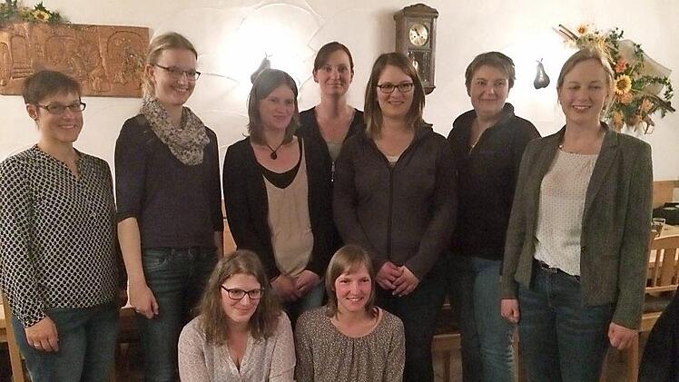 Das neue Vorstandteam des Rings junger Landfrauen Kulmbach; im Bild (hinten, von links) Simone Fuchs, Eva Wirth, Kathrin Erhardt, Nora Nicklas, Katharina Reif, Susanne Kraus und Sabine M&uuml;nch sowie (vorne, von links) Anna Sch&uuml;tz und Carolin Dre&szlig;el Foto: privat