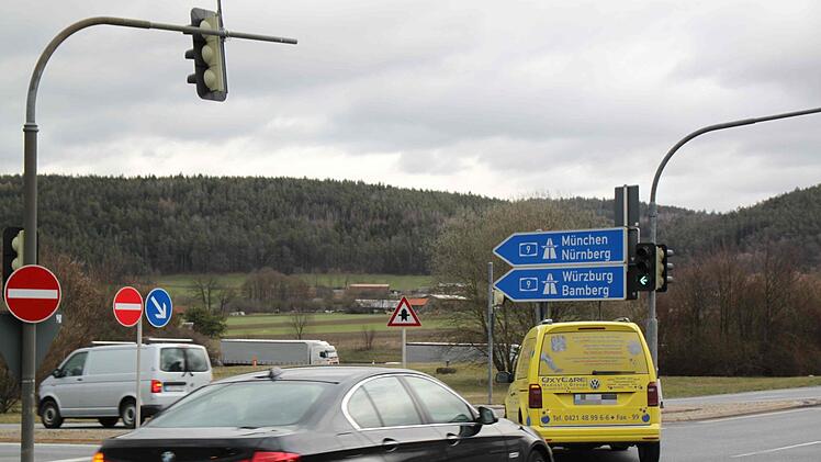 Ab Donnerstag kann man bei Himmelkron nicht mehr auf  die A 9 Richtung  Nürnberg einfahren. Foto: Alexander Hartmann