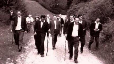 Stammtisch auf Wanderschaft 1963. Foto: privat