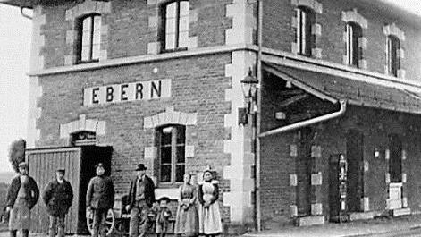 Eberns Bahnhof in alter Zeit.