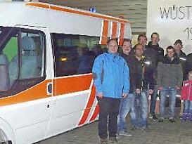 Der Transportwagen der FFW Wüstenstein stammt von den Johannitern.