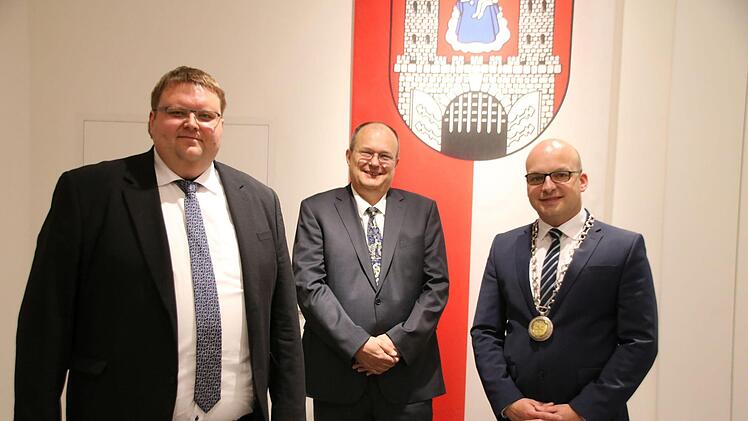2. Bürgermeister Andreas Trägner, 3. Bürgermeister Axel Knauff und Bürgermeister Michael Kastl  (von links). Thomas Malz