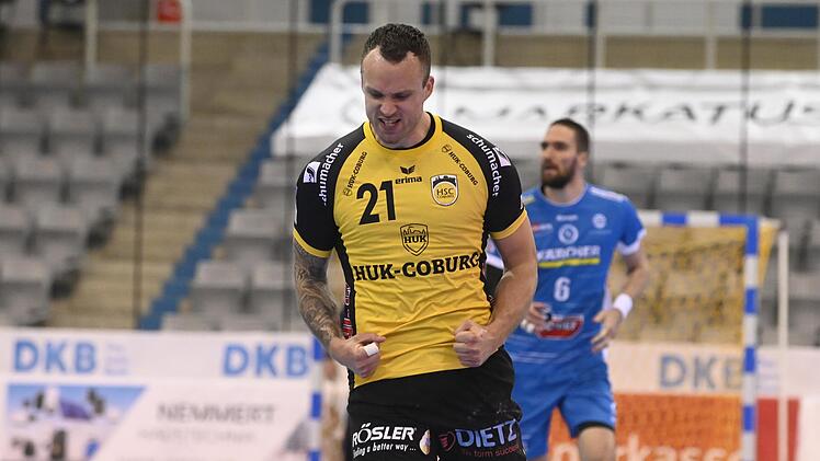 Rekordverd&auml;chtiger Jubel: Florian Billek feiert in dieser Szene sein Treffer zum zwischenzeitlichen 5:1. Es war Billeks 1332. Treffer im HSC-Trikot - neuer Vereinsrekord.