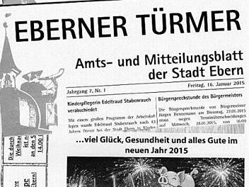 Das Eberner Amtsblatt bringt in den Dörfern künftig kein Gemeindediener mehr. Sie werden von ihren Aufgaben entbunden.  Foto: FT- Repro