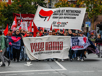 Demonstration gegen Urteil im Fall Hanna S. in Nürnberg