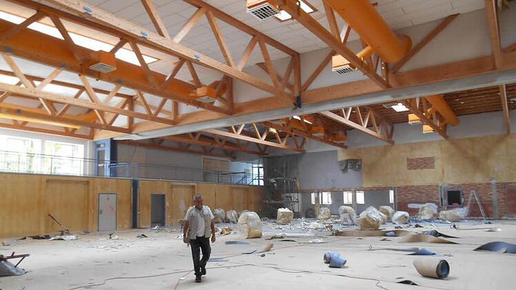 Das Archivbild zeigt die Sporthalle der Realschule Ebrach, deren Sanierung noch nicht zu Ende ist.Foto: privat