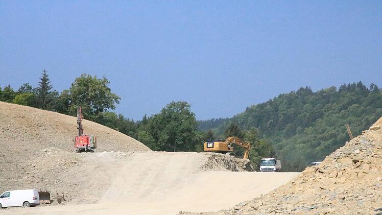 Blick auf die Baustelle bei Untersteinach. Foto: Jürgen Gärtner