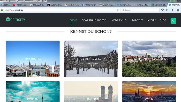 Screenshot der Website criticity.de Repro: Archiv/Ulrike Müller