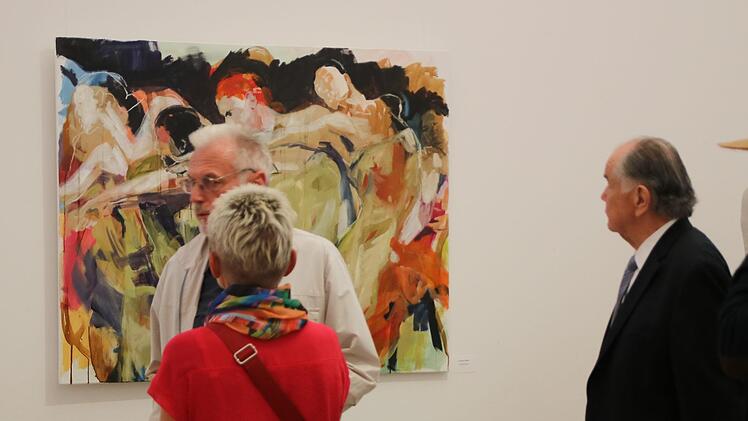 Zeitgenössische Kunst ist in der Großen Hofstube der Burg zu sehen. Foto: Klaus Klaschka