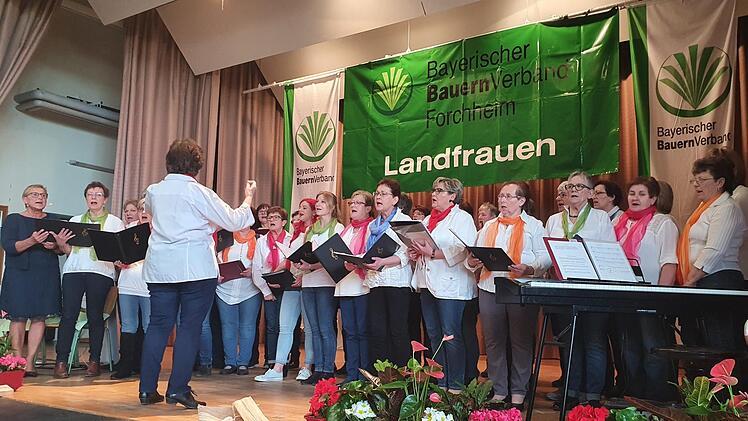 Der Landfrauenchor untermalte das Programm musikalisch. Foto: Carmen Schwind