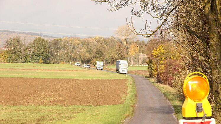 Der aus Richtung Bad Neustadt kommende Verkehr der B 287 wird zwischen Burglauer und Münnerstadt über einen Rad- und Flurweg geleitet.Heike Beudert