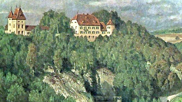 Schloss Oberaufseß auf einer alten Postkarte