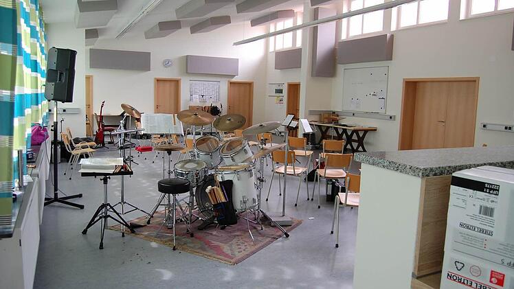 Das neue Domizil in Hassenbach: Die Oberthulbaer Musiker sind hiermit sehr zufrieden. Foto: Günther Straub