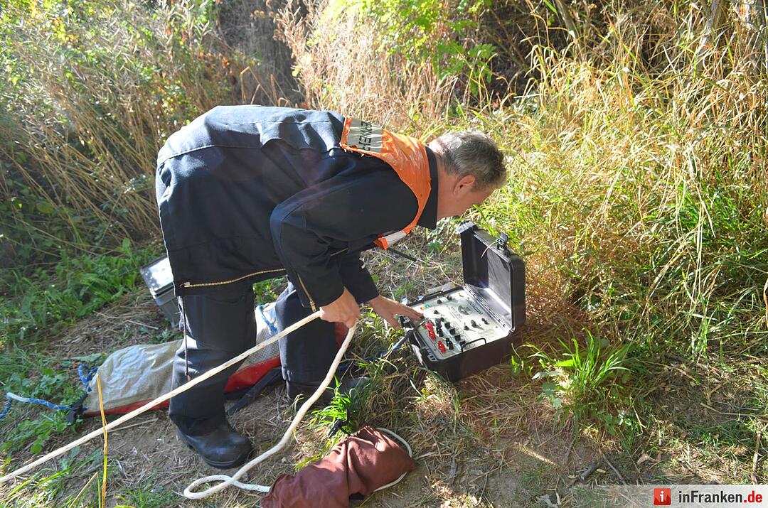 Auto geht im Main in Würzburg unter