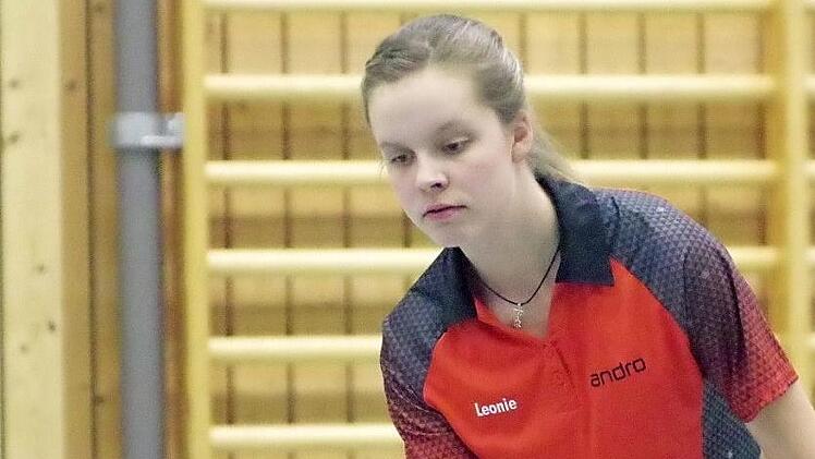 Die überragende Spielerin in der Vorrunde war Leonie Raab (TSV Teuschnitz II), die in ihren 26 Einzeln ungeschlagen blieb.  Foto: Franz