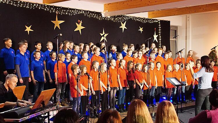 Die Chorklassen (fünfte und sechste Klassen) trugen zum Gelingen des Konzertes bei.  Fotos: Realschule Ebern