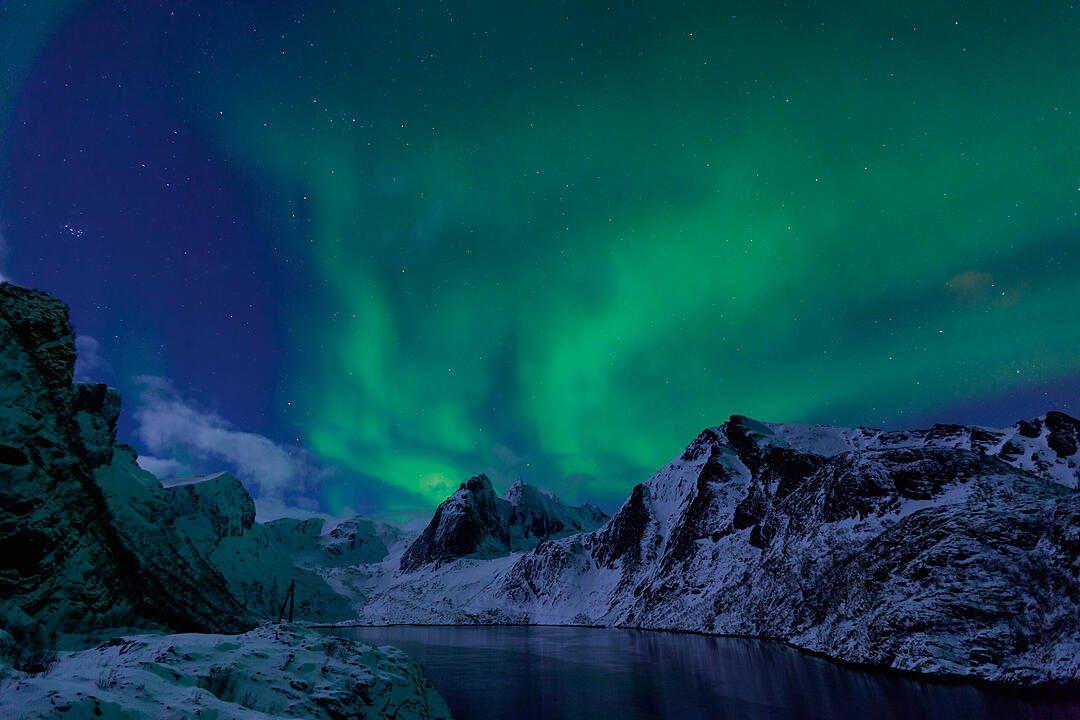 Northern Lights in Lofoten, Lofoten, aurora borealis, Winter,