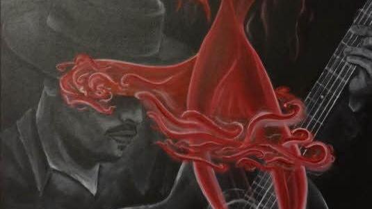 "Feuer" nennt sich dieses Werk von Christine Welsch.