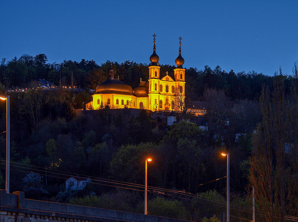 Hoch über Würzburg grüßt das Käppele