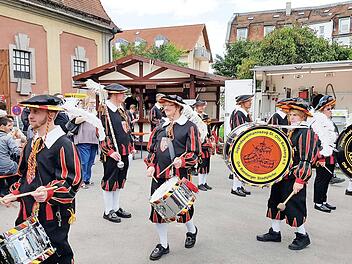 Auch etwas für's Auge: Der Spielmannszug St. Otto gab am Wochenende mehrere Kostproben seines Könnens. Foto: RiegerPress