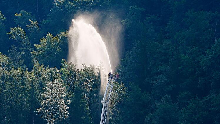 Brand im Bergwald in den Chiemgauer Alpen