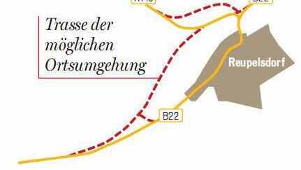 Die Trasse der möglichen Ortsumgehung ist schon lange im Flächennutzungsplan festgehalten.