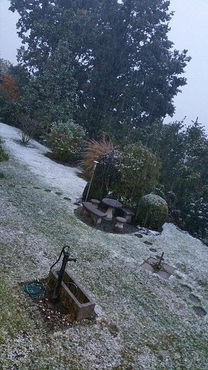 Erster Schnee in Franken