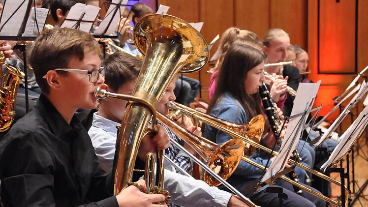 Bläser des Vororchesters.