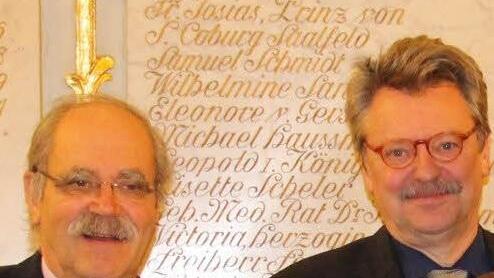 Gert Melville (links), Vorsitzender der Historikerkommission mit dem Referenten, Dieter Ziegler.CT-Archiv /Simone Bastian